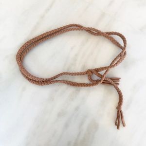 Tan American Apparel Stretchy Rope Braid Belt